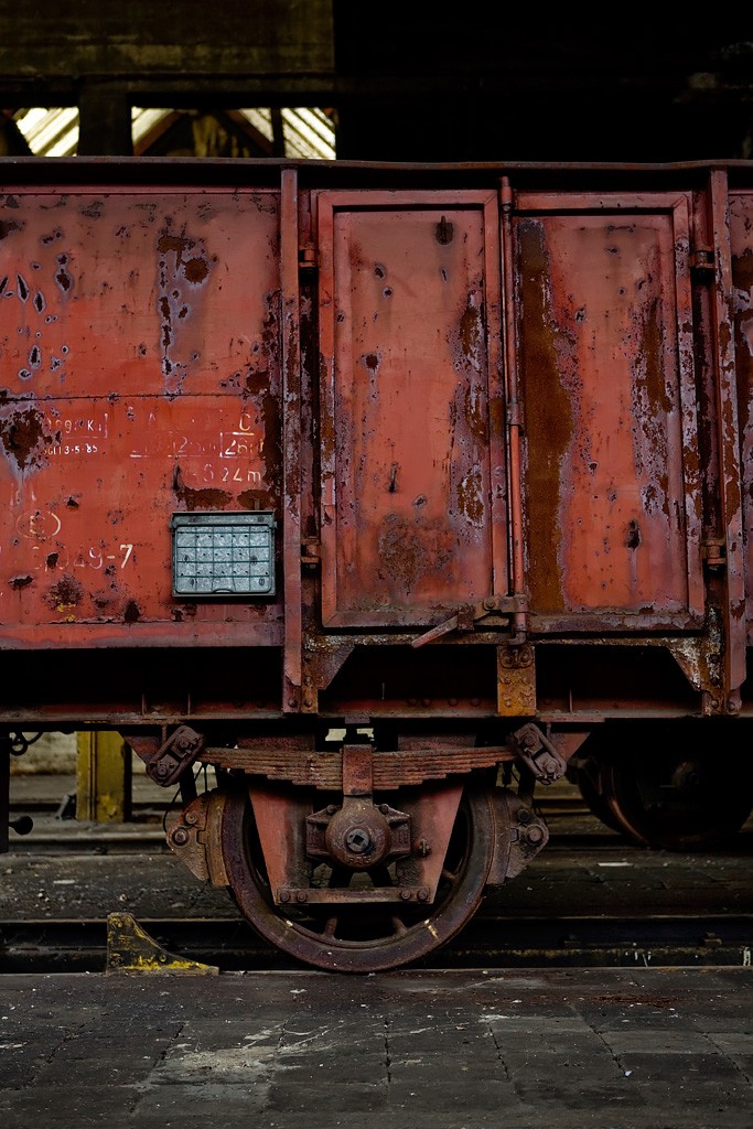 Rusted Red - Photo of the Abandoned SNCB Train Works