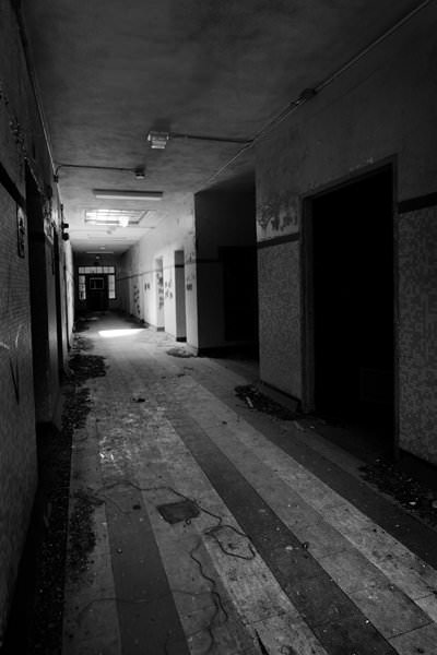 Striped Floor - Photo of the Abandoned Metropolitan State Hospital