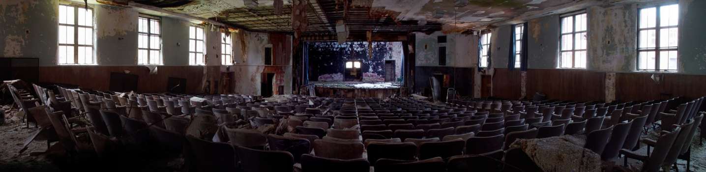 Theater Panorama - Photo of the Abandoned Undercliff State Hospital