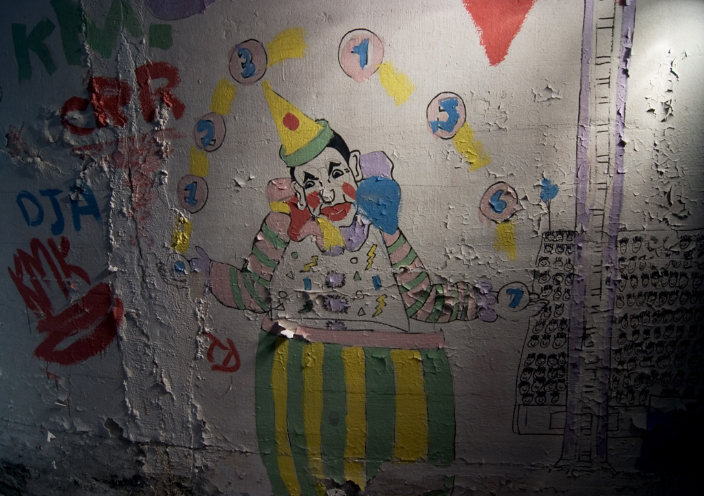 Tunnel Clown - Photo of the Abandoned Broadacres Hospital