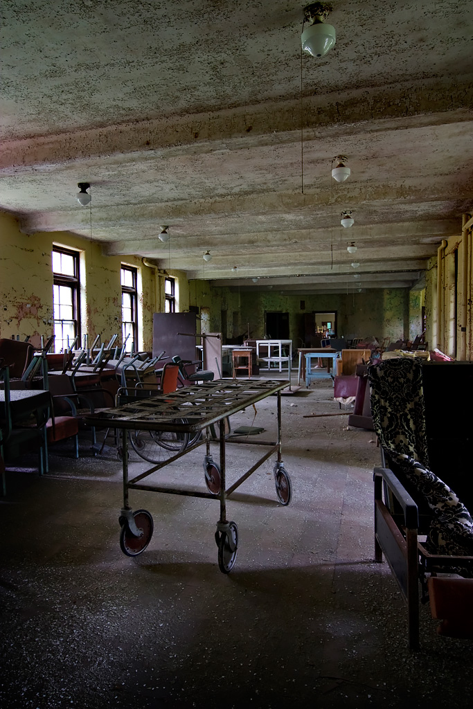 Gurney Photo of the Abandoned Norwich State Hospital